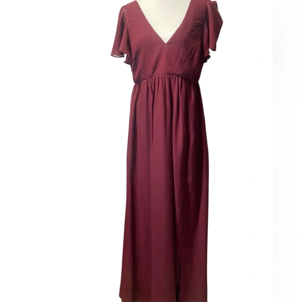 BIRDY GREY, Elegant Burgundy Maxi Dress - Picture 1 of 8